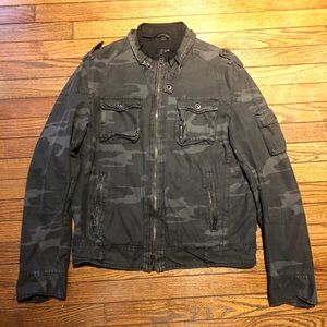 Rogue State camo motorcycle jacket